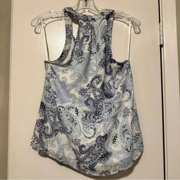 Daytrip Buckle Metallic Surplice Tank Top blue size M - Picture 5 of 8